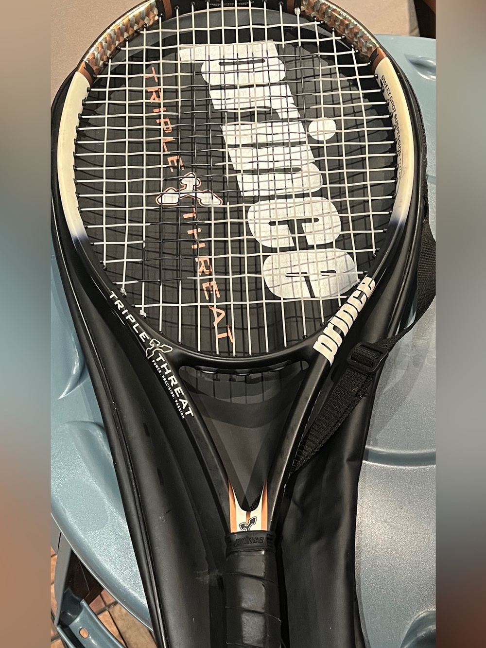 Prince Triple Threat Black and Orange Tennis Racket